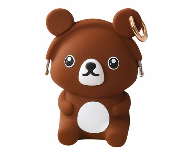 掛扣矽膠（jiāo）包,滴膠矽膠錢包,小熊零錢包