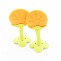 橘子牙膠,水果咬牙膠,矽膠磨牙棒(bàng)定製!