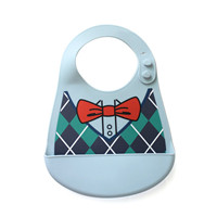 領結圍兜,矽膠圍嘴兜,卡通矽膠圍(wéi)兜定製